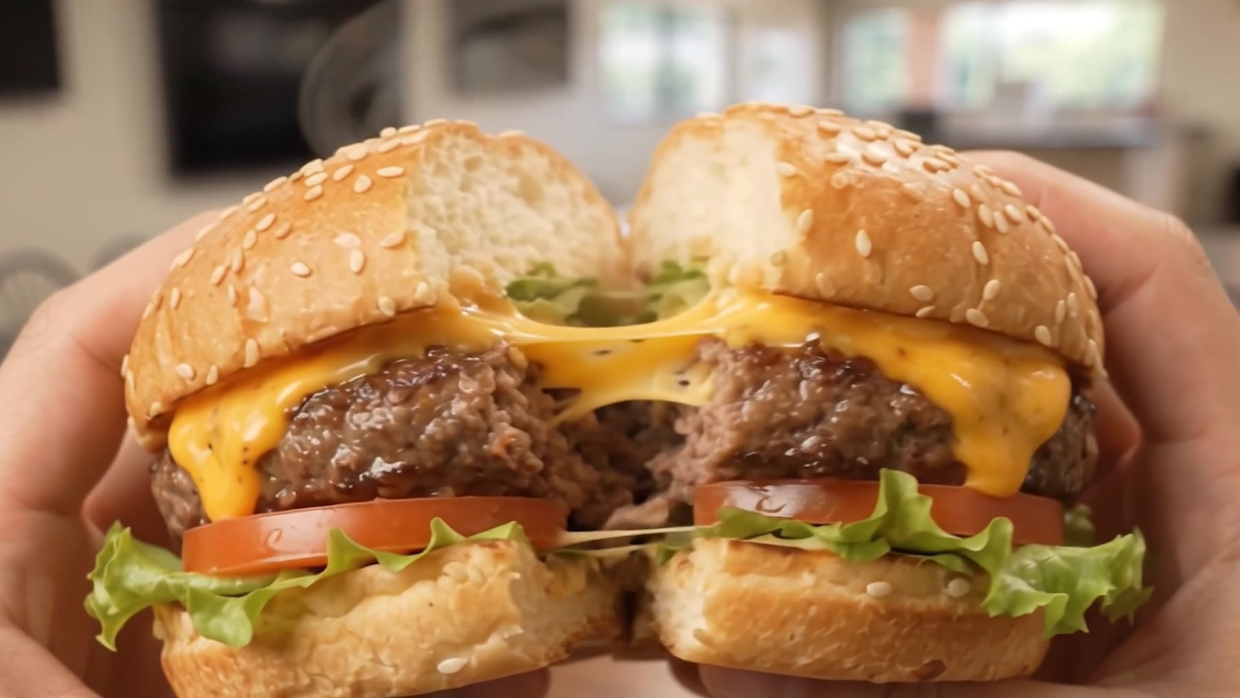 A cheeseburger from the Crawford Hills kitchen